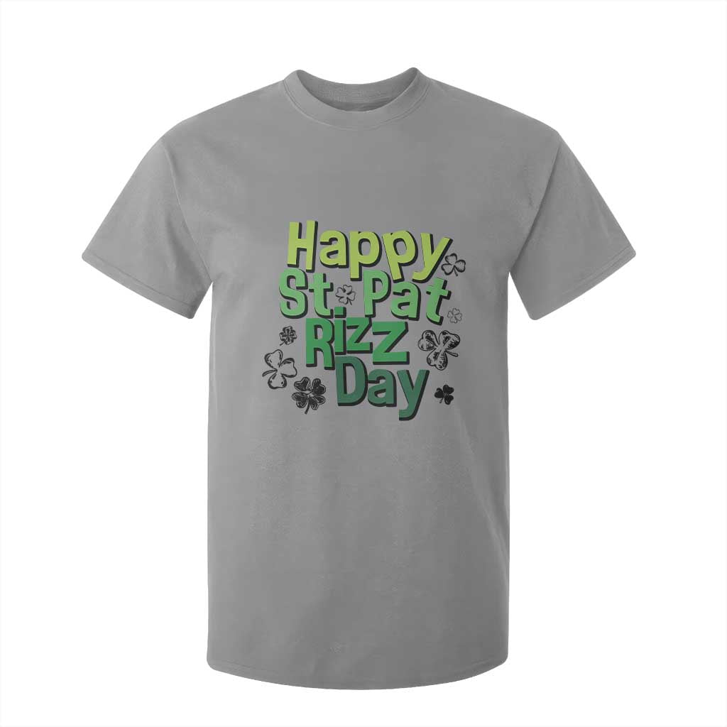 Funny Skibidi St Patrick's Day T Shirt For Kid Happy St Pat Rizz Day Shamrock TS11 Sport Gray Print Your Wear