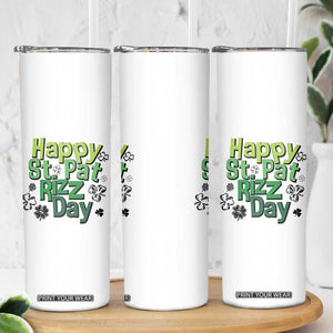 Funny Skibidi St Patrick's Day Skinny Tumbler Happy St Pat Rizz Day Shamrock TS11 Print Your Wear