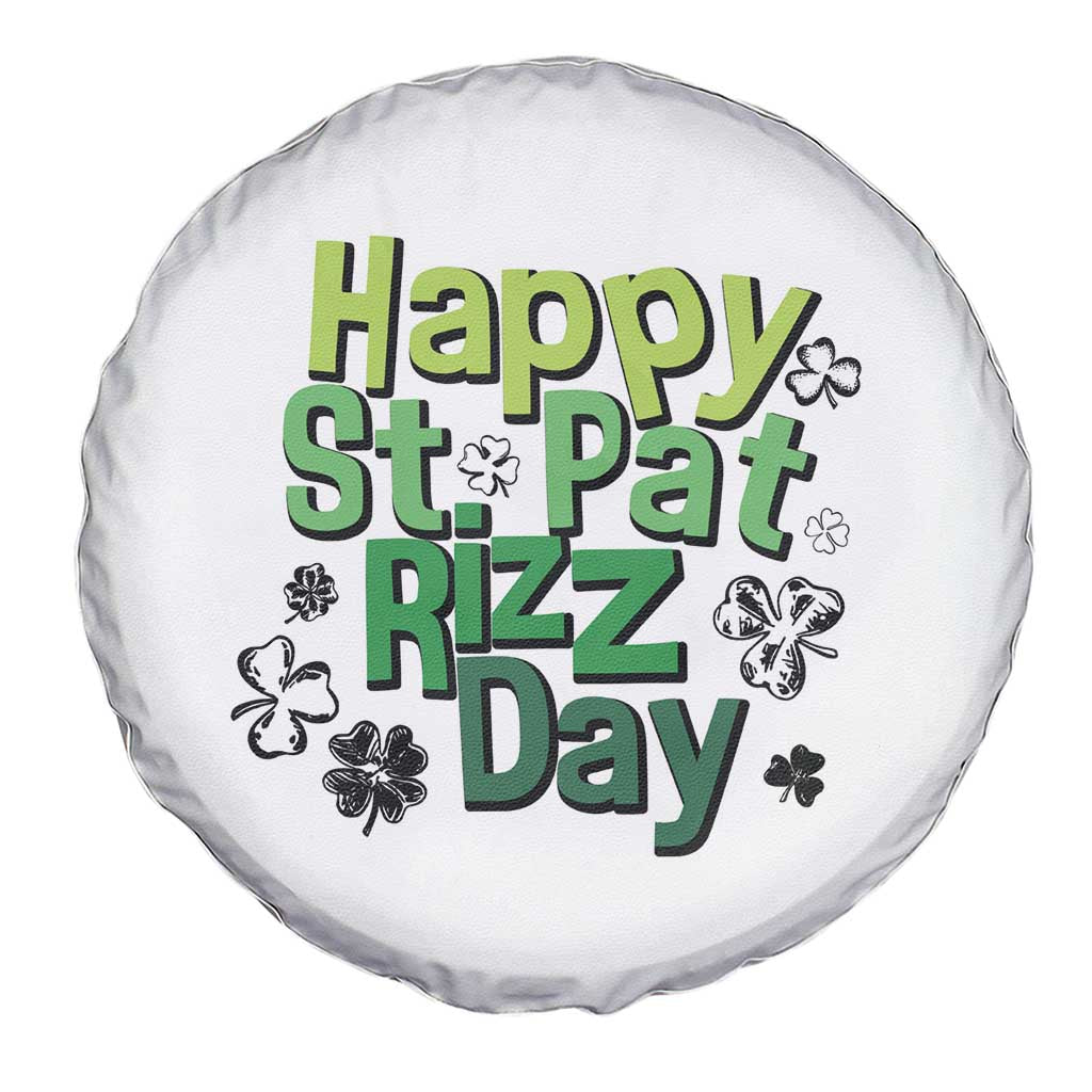 Funny Skibidi St Patrick's Day Spare Tire Cover Happy St Pat Rizz Day Shamrock TS11 Print Your Wear