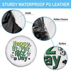 Funny Skibidi St Patrick's Day Spare Tire Cover Happy St Pat Rizz Day Shamrock TS11 Print Your Wear