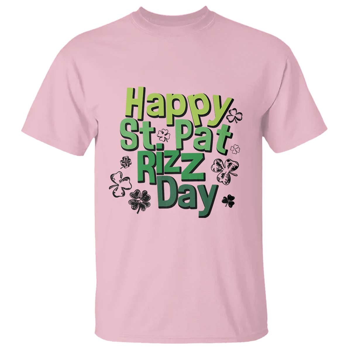 Funny Skibidi St Patrick's Day T Shirt Happy St Pat Rizz Day Shamrock TS11 Light Pink Print Your Wear