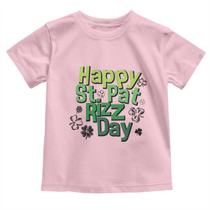 Funny Skibidi St Patrick's Day Toddler T Shirt Happy St Pat Rizz Day Shamrock TS11 Light Pink Print Your Wear