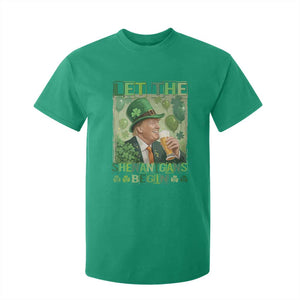 Funny St Patrick's Day Trump T Shirt For Kid Let The Shenanigans Begin Leprechaun Trump TS11 Irish Green Print Your Wear