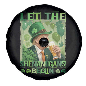 Funny St Patrick's Day Trump Spare Tire Cover Let The Shenanigans Begin Leprechaun Trump TS11 Print Your Wear