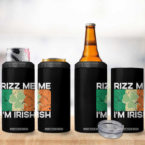 Funny St Patrick's Day Rizz Me I'm Irish 4 in 1 Can Cooler Tumbler Shamrock Ireland Flag TS11 Print Your Wear