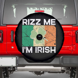 Funny St Patrick's Day Rizz Me I'm Irish Spare Tire Cover Shamrock Ireland Flag TS11 Black Print Your Wear