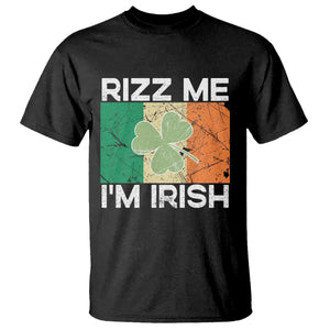 Funny St Patrick's Day Rizz Me I'm Irish T Shirt Shamrock Ireland Flag TS11 Black Print Your Wear