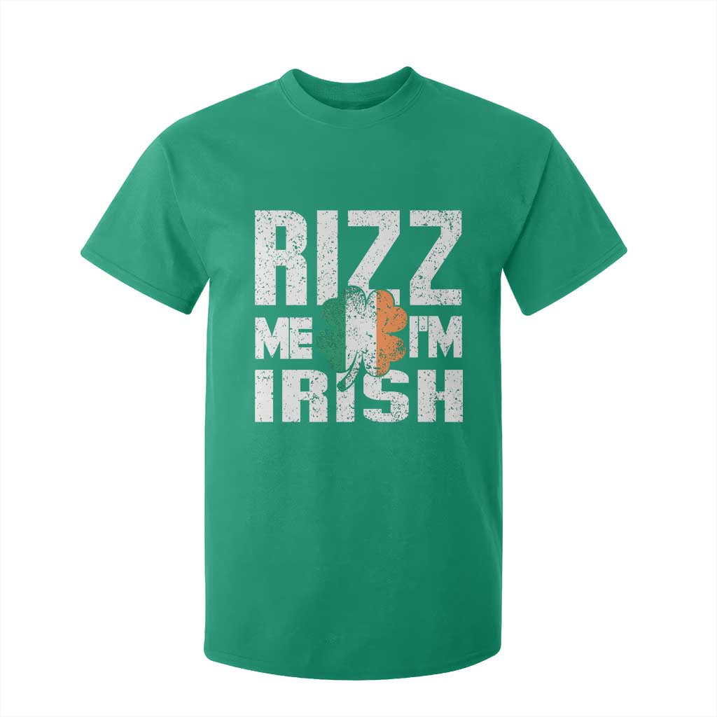 Funny Rizz Me I'm Irish T Shirt For Kid St Patrick's Day Vintage Ireland Flag TS11 Irish Green Print Your Wear