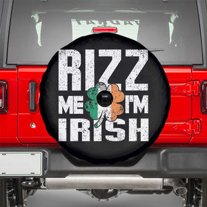 Funny Rizz Me I'm Irish Spare Tire Cover St Patrick's Day Vintage Ireland Flag TS11 Black Print Your Wear
