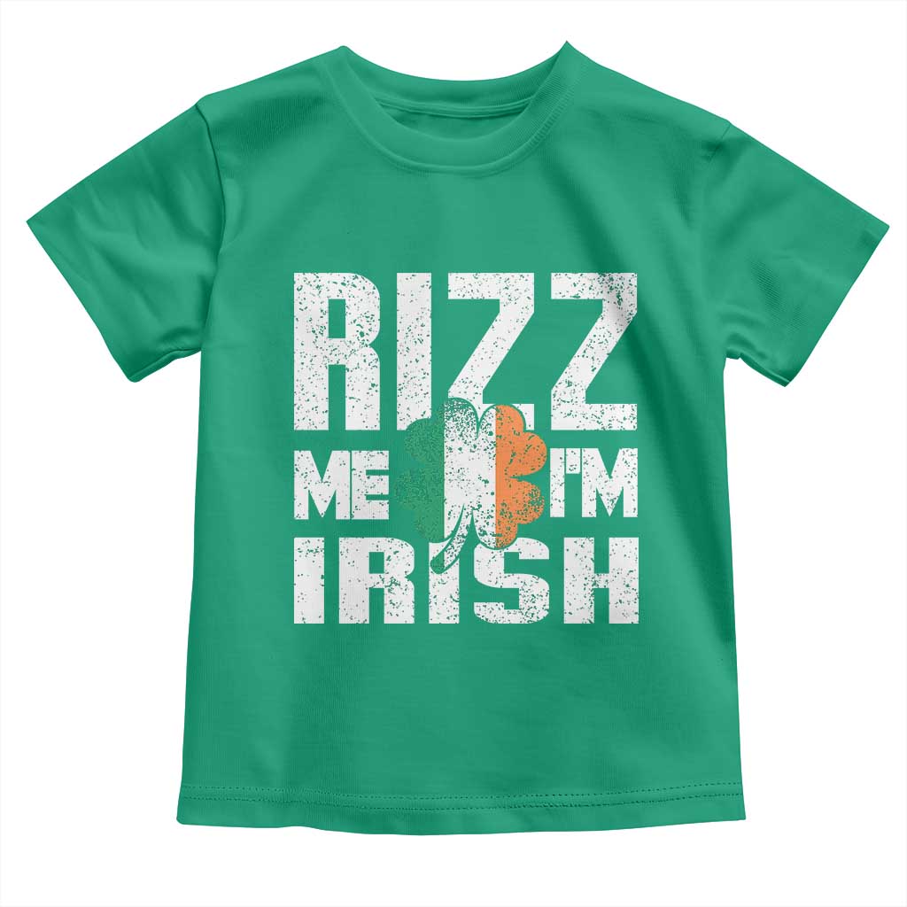 Funny Rizz Me I'm Irish Toddler T Shirt St Patrick's Day Vintage Ireland Flag TS11 Irish Green Print Your Wear