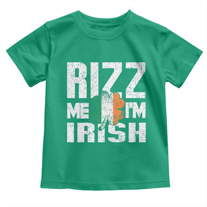 Funny Rizz Me I'm Irish Toddler T Shirt St Patrick's Day Vintage Ireland Flag TS11 Irish Green Print Your Wear