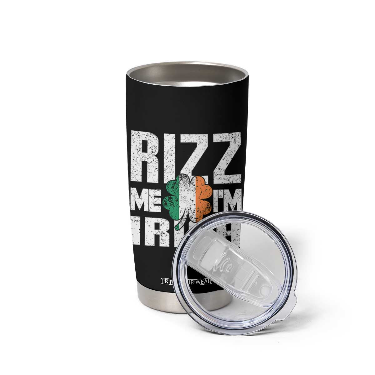 Funny Rizz Me I'm Irish Tumbler Cup St Patrick's Day Vintage Ireland Flag TS11 Print Your Wear