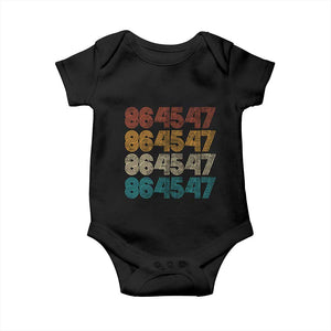 Funny Vintage 80s Style 86 45 47 Retro Stripes Baby Onesie TS11 Black Print Your Wear