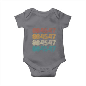 Funny Vintage 80s Style 86 45 47 Retro Stripes Baby Onesie TS11 Charcoal Print Your Wear