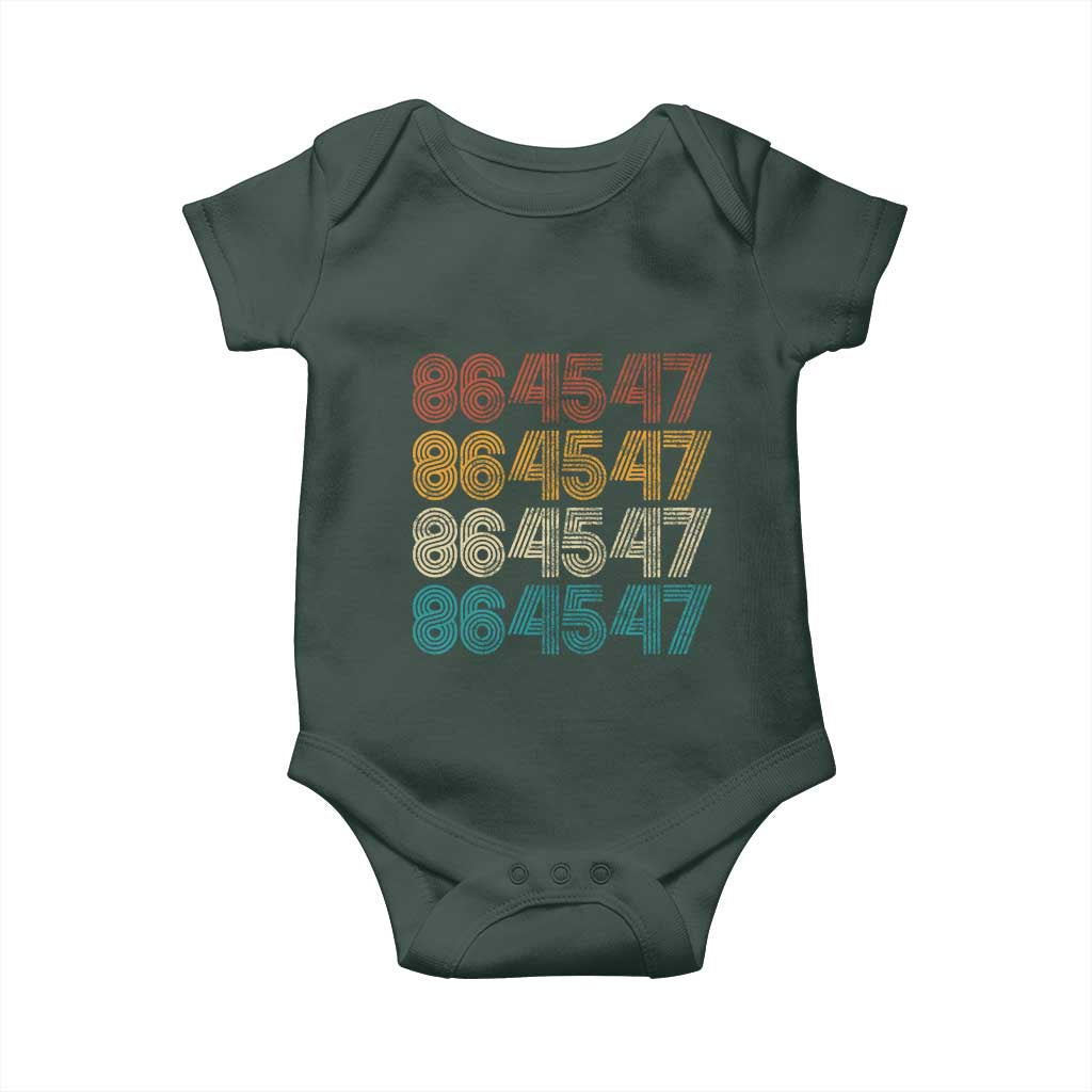 Funny Vintage 80s Style 86 45 47 Retro Stripes Baby Onesie TS11 Print Your Wear