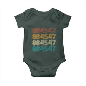 Funny Vintage 80s Style 86 45 47 Retro Stripes Baby Onesie TS11 Print Your Wear