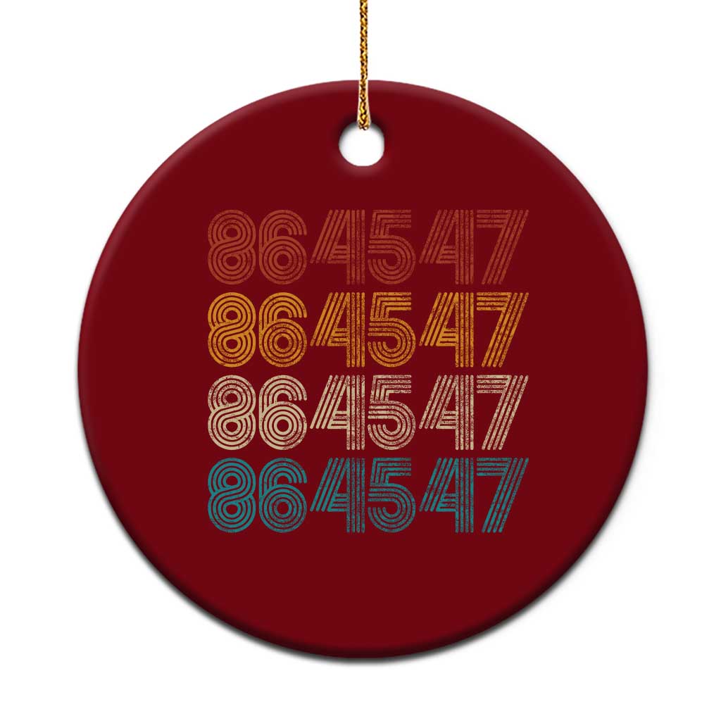 Funny Vintage 80s Style 86 45 47 Retro Stripes Ceramic Ornament TS11 1pc Red Print Your Wear