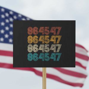 Funny Vintage 80s Style 86 45 47 Retro Stripes Protest Sign TS11 Horizontal 18" × 24" Black Print Your Wear