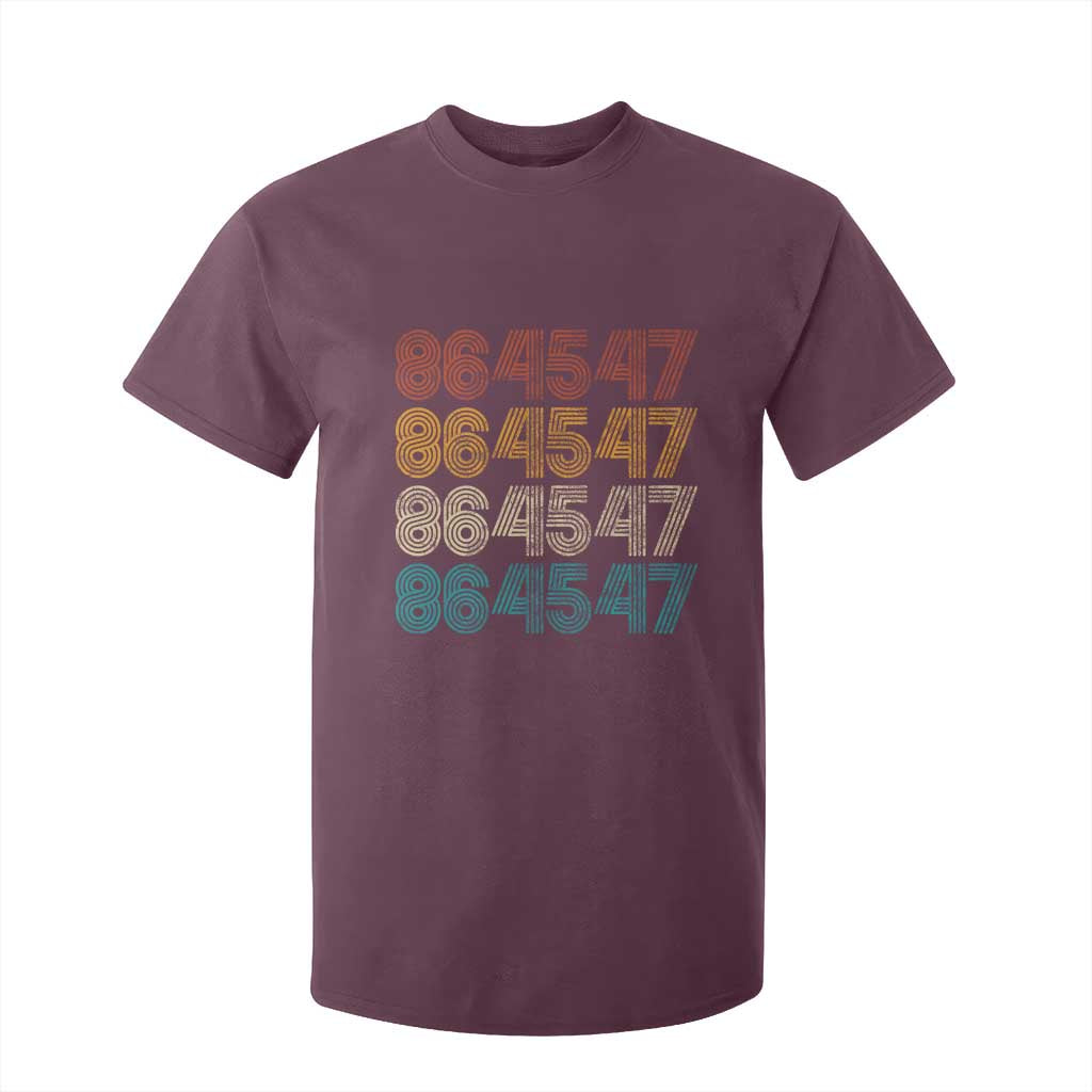 Funny Vintage 80s Style 86 45 47 Retro Stripes T Shirt For Kid TS11 Maroon Print Your Wear