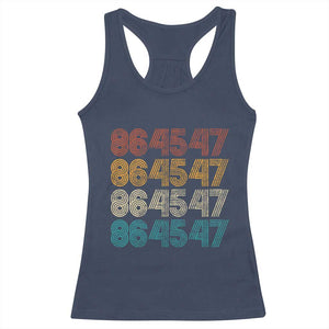 Funny Vintage 80s Style 86 45 47 Retro Stripes Racerback Tank Top TS11 Navy Print Your Wear