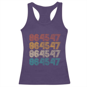 Funny Vintage 80s Style 86 45 47 Retro Stripes Racerback Tank Top TS11 Purple Print Your Wear