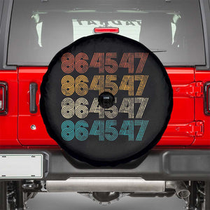 Funny Vintage 80s Style 86 45 47 Retro Stripes Spare Tire Cover TS11 Black Print Your Wear