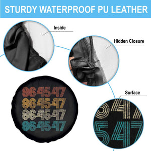 Funny Vintage 80s Style 86 45 47 Retro Stripes Spare Tire Cover TS11 Print Your Wear