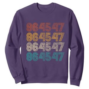 Funny Vintage 80s Style 86 45 47 Retro Stripes Sweatshirt TS11 Purple Print Your Wear