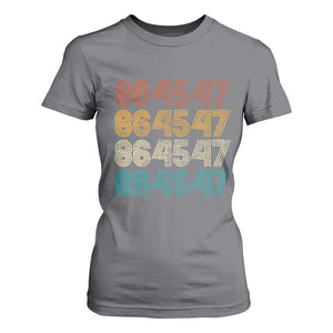 Funny Vintage 80s Style 86 45 47 Retro Stripes T Shirt For Women TS11 Charcoal Print Your Wear