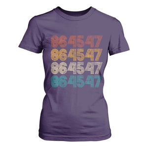 Funny Vintage 80s Style 86 45 47 Retro Stripes T Shirt For Women TS11 Purple Print Your Wear