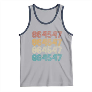 Funny Vintage 80s Style 86 45 47 Retro Stripes Tank Top TS11 Athletic Heather Navy Print Your Wear