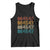 Funny Vintage 80s Style 86 45 47 Retro Stripes Tank Top TS11 Black Print Your Wear