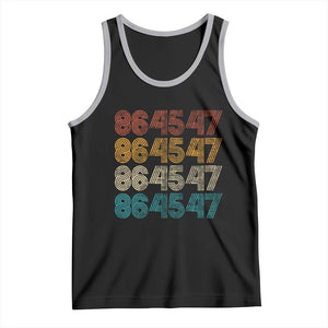 Funny Vintage 80s Style 86 45 47 Retro Stripes Tank Top TS11 Black Athletic Heather Print Your Wear