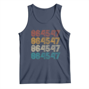 Funny Vintage 80s Style 86 45 47 Retro Stripes Tank Top TS11 Navy Print Your Wear