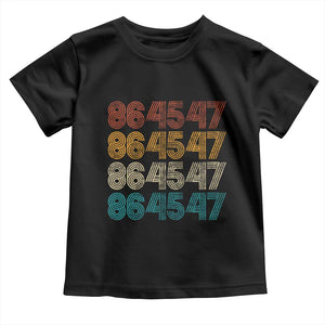 Funny Vintage 80s Style 86 45 47 Retro Stripes Toddler T Shirt TS11 Black Print Your Wear