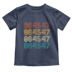Funny Vintage 80s Style 86 45 47 Retro Stripes Toddler T Shirt TS11 Navy Print Your Wear