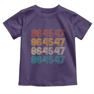 Funny Vintage 80s Style 86 45 47 Retro Stripes Toddler T Shirt TS11 Purple Print Your Wear