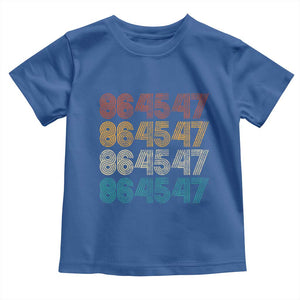 Funny Vintage 80s Style 86 45 47 Retro Stripes Toddler T Shirt TS11 Royal Blue Print Your Wear