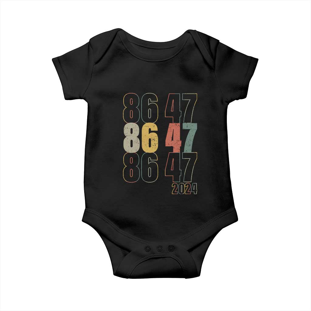 Funny Vintage 80s Style 86 47 2024 Retro Baby Onesie TS11 Black Print Your Wear