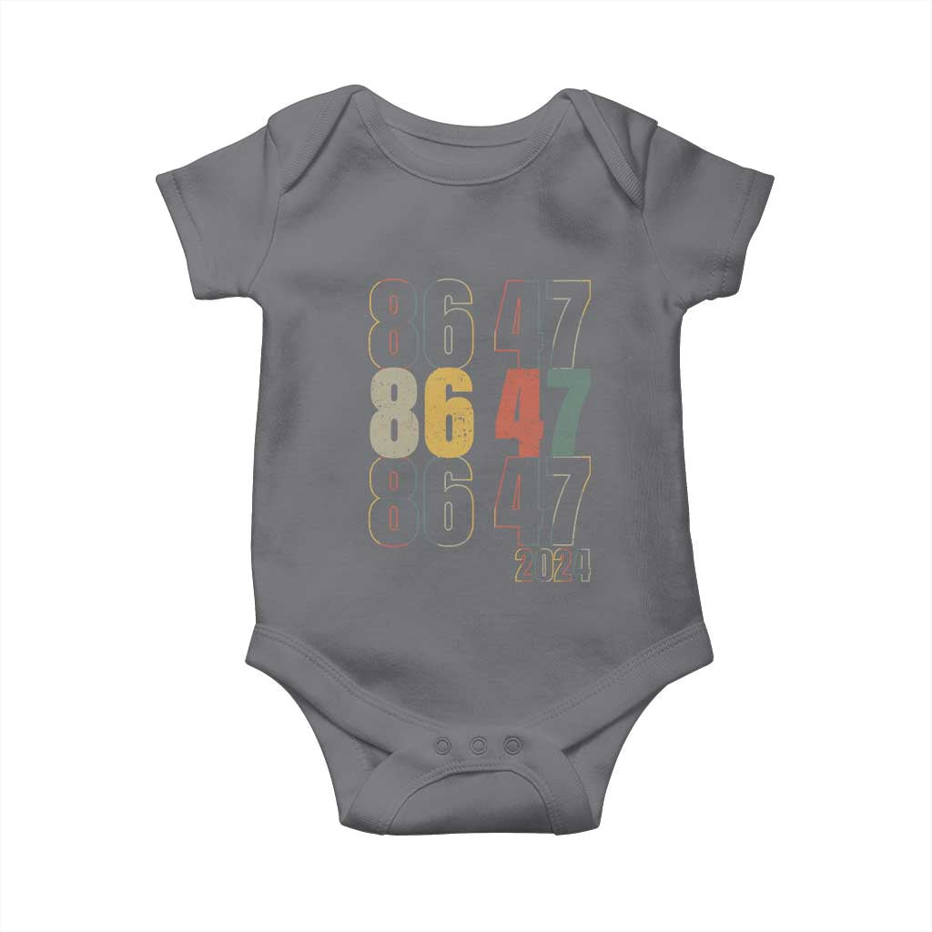 Funny Vintage 80s Style 86 47 2024 Retro Baby Onesie TS11 Charcoal Print Your Wear