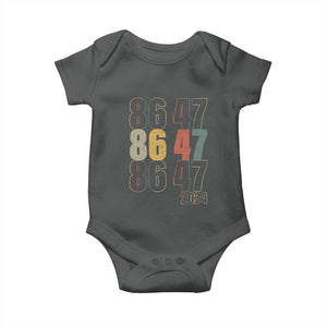 Funny Vintage 80s Style 86 47 2024 Retro Baby Onesie TS11 Dark Heather Print Your Wear