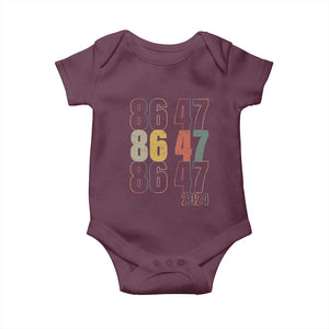 Funny Vintage 80s Style 86 47 2024 Retro Baby Onesie TS11 Maroon Print Your Wear