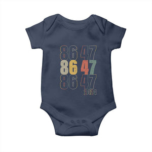 Funny Vintage 80s Style 86 47 2024 Retro Baby Onesie TS11 Navy Print Your Wear