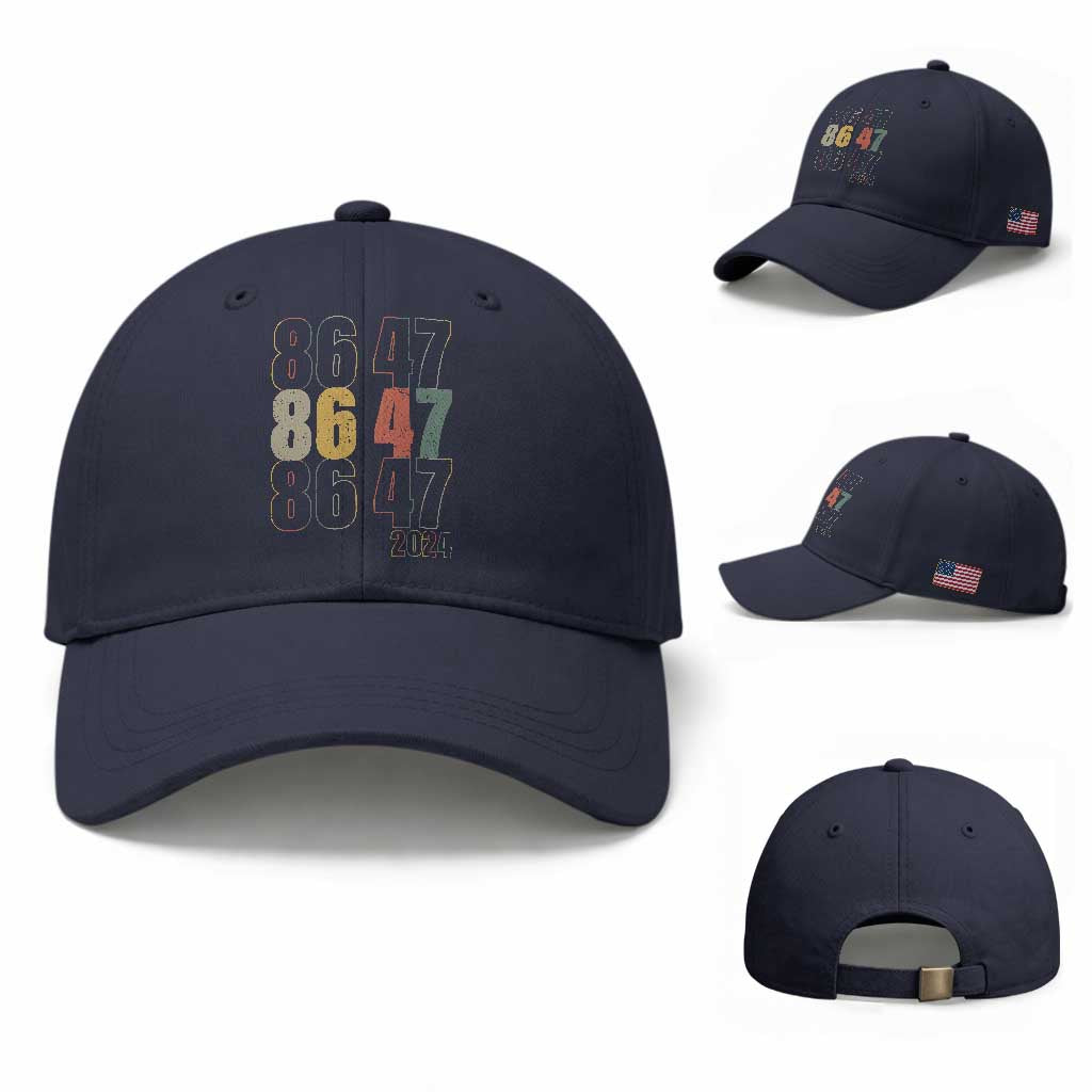 Funny Vintage 80s Style 86 47 2024 Retro Baseball Cap TS11 Baseball Cap Universal Fit Navy Print Your Wear