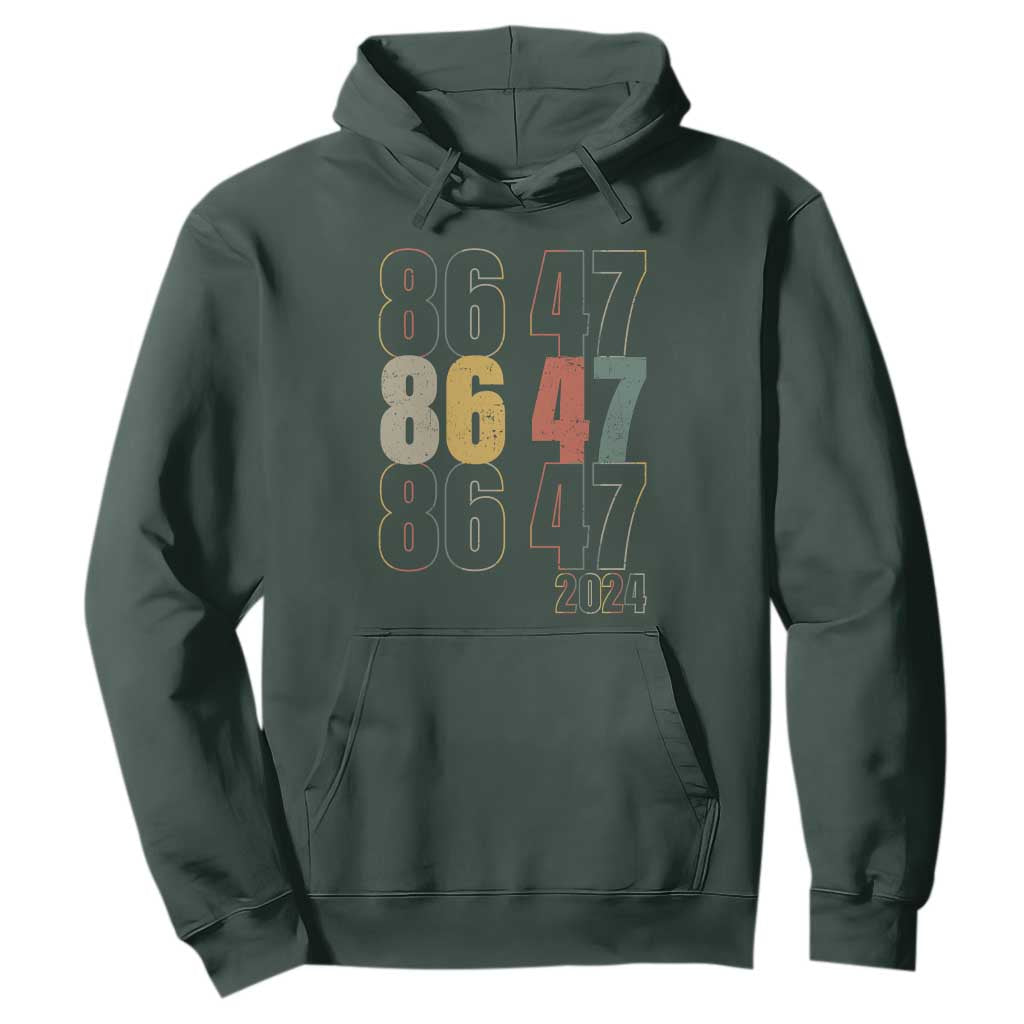 Funny Vintage 80s Style 86 47 2024 Retro Hoodie TS11 Dark Forest Green Print Your Wear