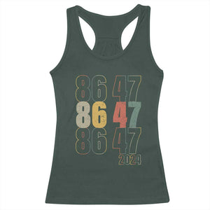Funny Vintage 80s Style 86 47 2024 Retro Racerback Tank Top TS11 Dark Forest Green Print Your Wear