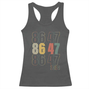 Funny Vintage 80s Style 86 47 2024 Retro Racerback Tank Top TS11 Dark Heather Print Your Wear