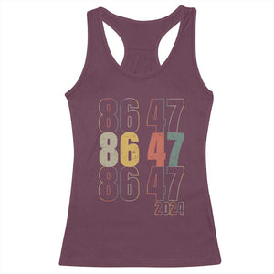 Funny Vintage 80s Style 86 47 2024 Retro Racerback Tank Top TS11 Maroon Print Your Wear