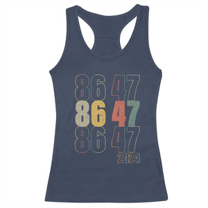 Funny Vintage 80s Style 86 47 2024 Retro Racerback Tank Top TS11 Navy Print Your Wear