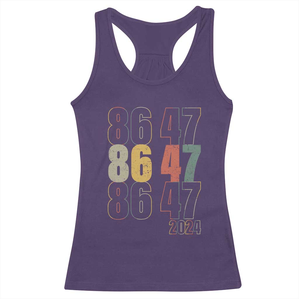 Funny Vintage 80s Style 86 47 2024 Retro Racerback Tank Top TS11 Purple Print Your Wear